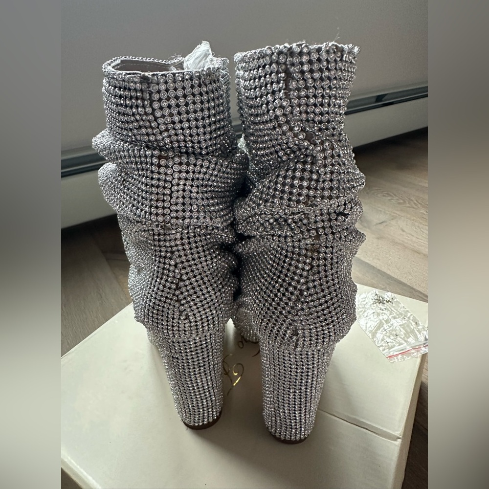 Silver Rhinestone Boots - Picture 5 of 8